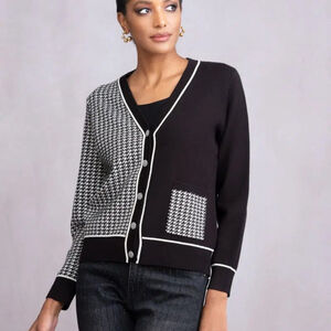 Houndstooth Cardigan Cardigan